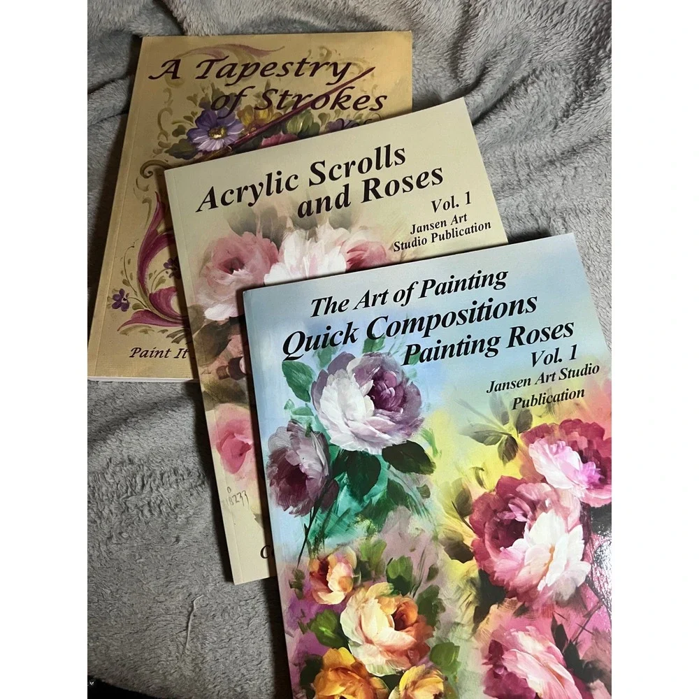 Jansen Painting Floral Roses Scrolls Art Instruction Books Lot of 3 New